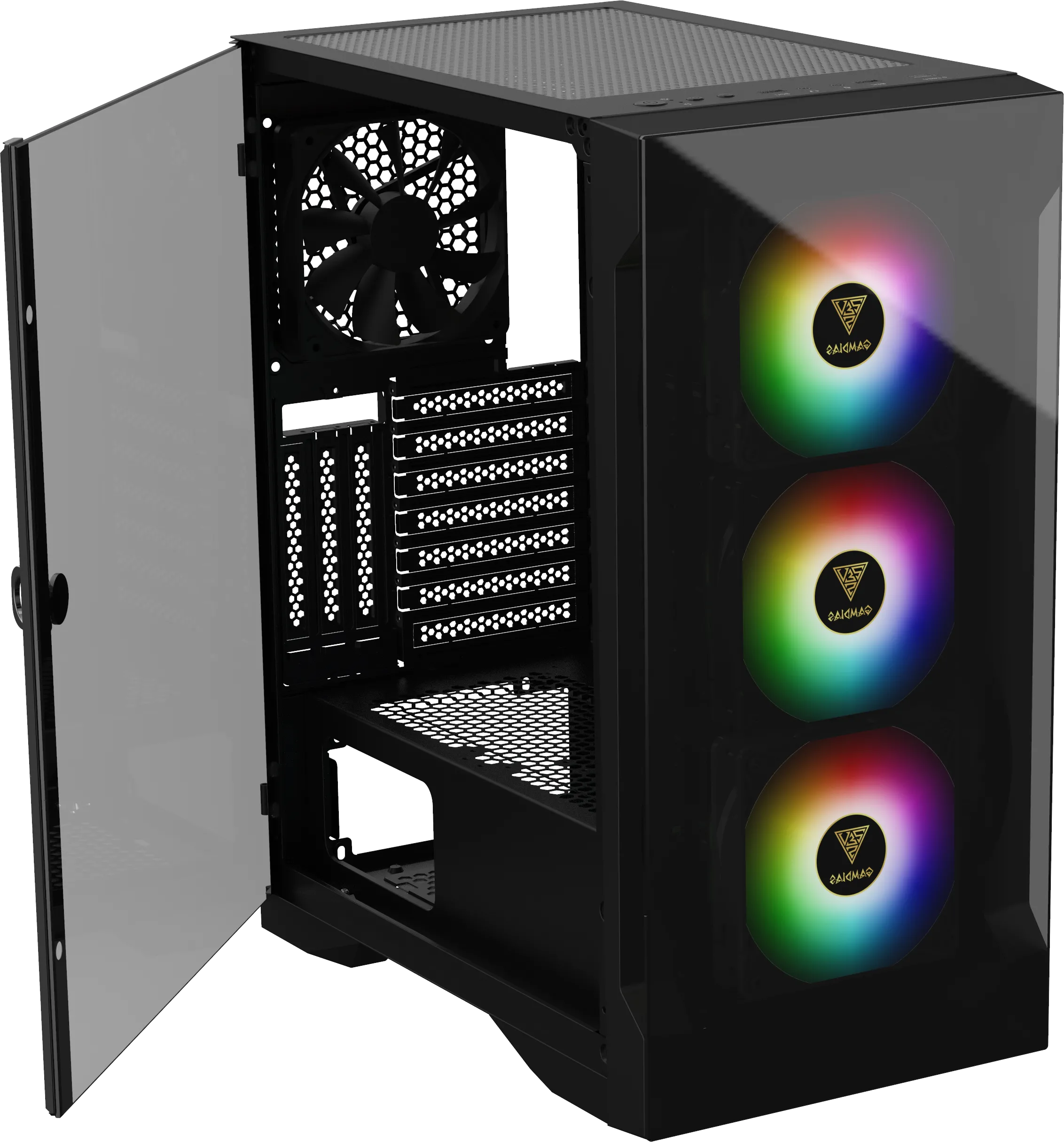 Boitier Moyen Tour ATX Gamdias Talos E2 Elite RGB avec panneaux vitrés (Noir)