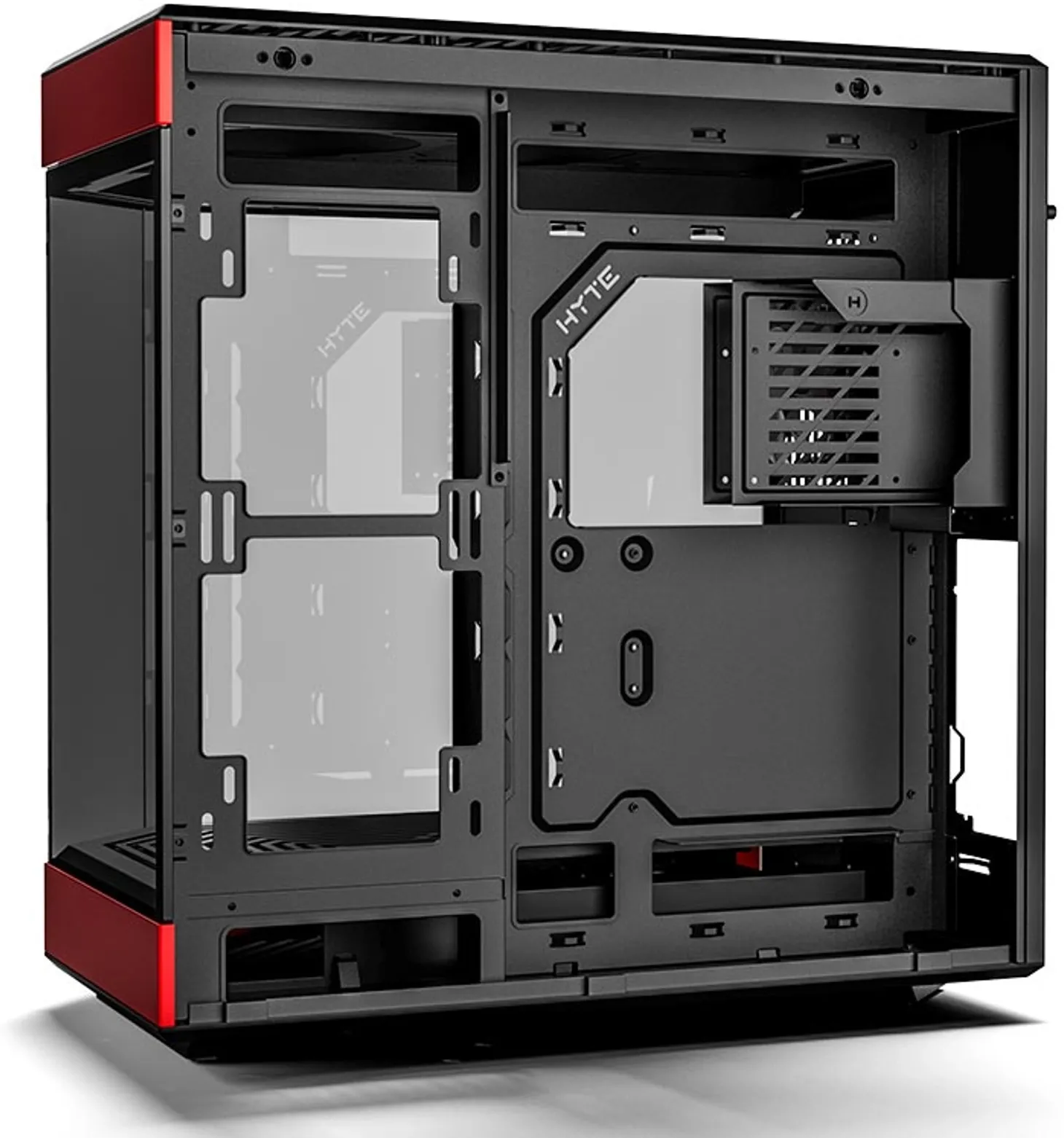 Boitier Moyen Tour E-ATX Hyte Y60 avec panneaux vitrés (Noir/Rouge)