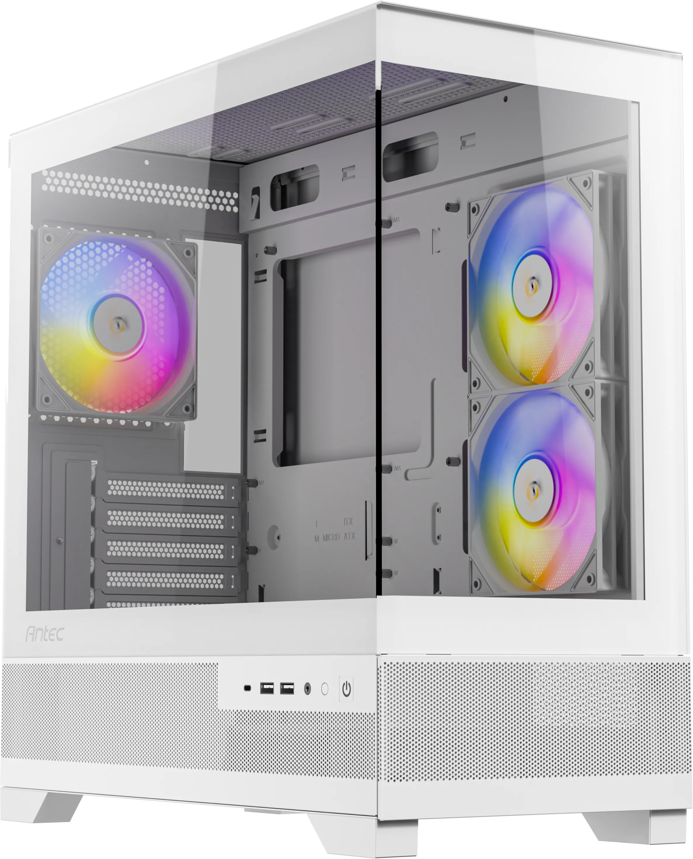 Boitier Mini Tour Micro-ATX Antec CX500M RGB avec panneaux vitrés (Blanc)