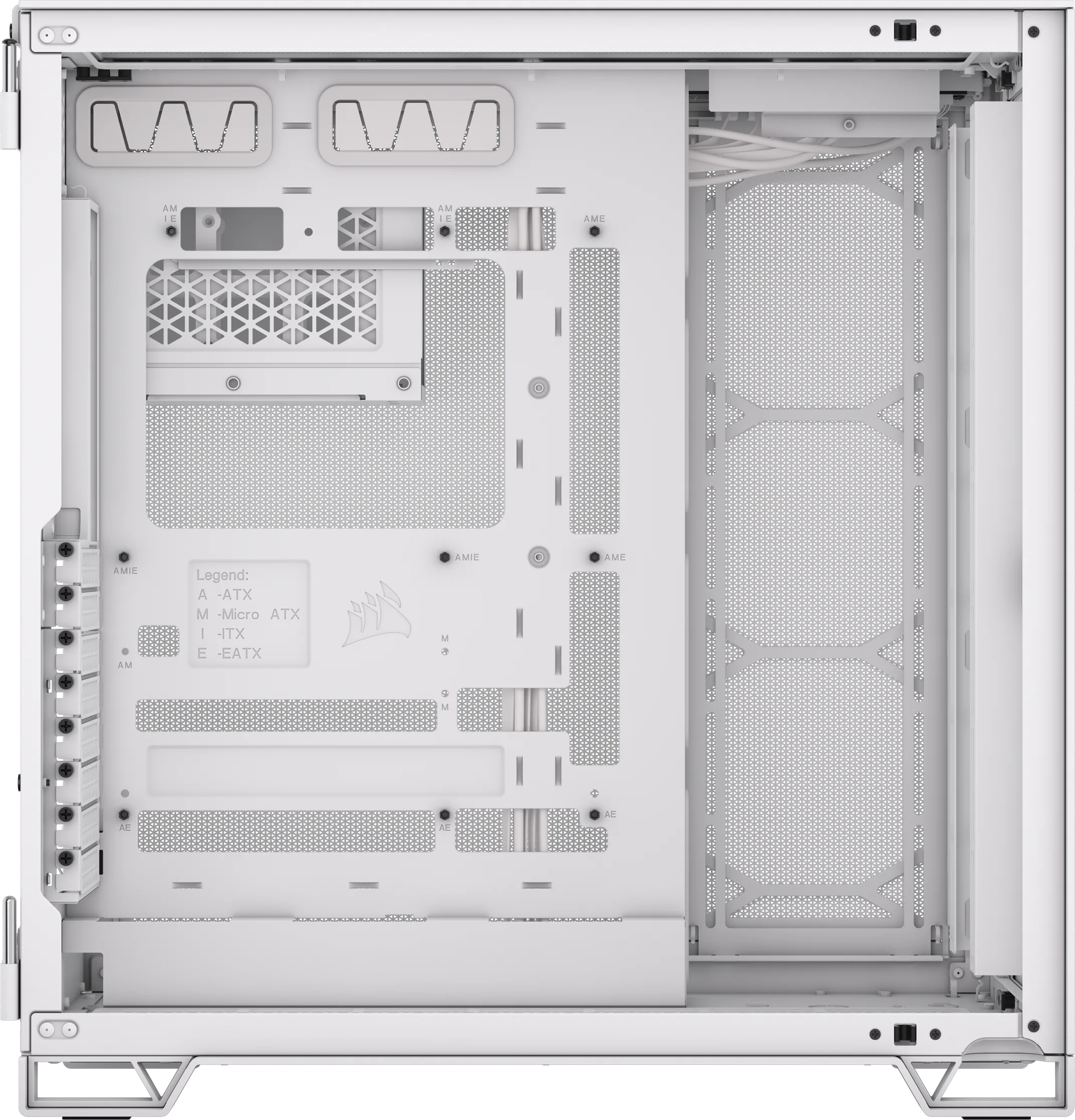 Boitier Moyen Tour E-ATX Corsair 6500D Airflow RGB avec panneau vitré (Blanc)