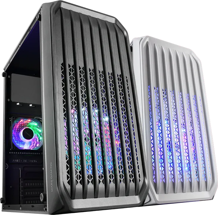 Boitier Mini Tour Micro ATX Mars Gaming MC-S2 RGB avec panneau vitré (Noir)