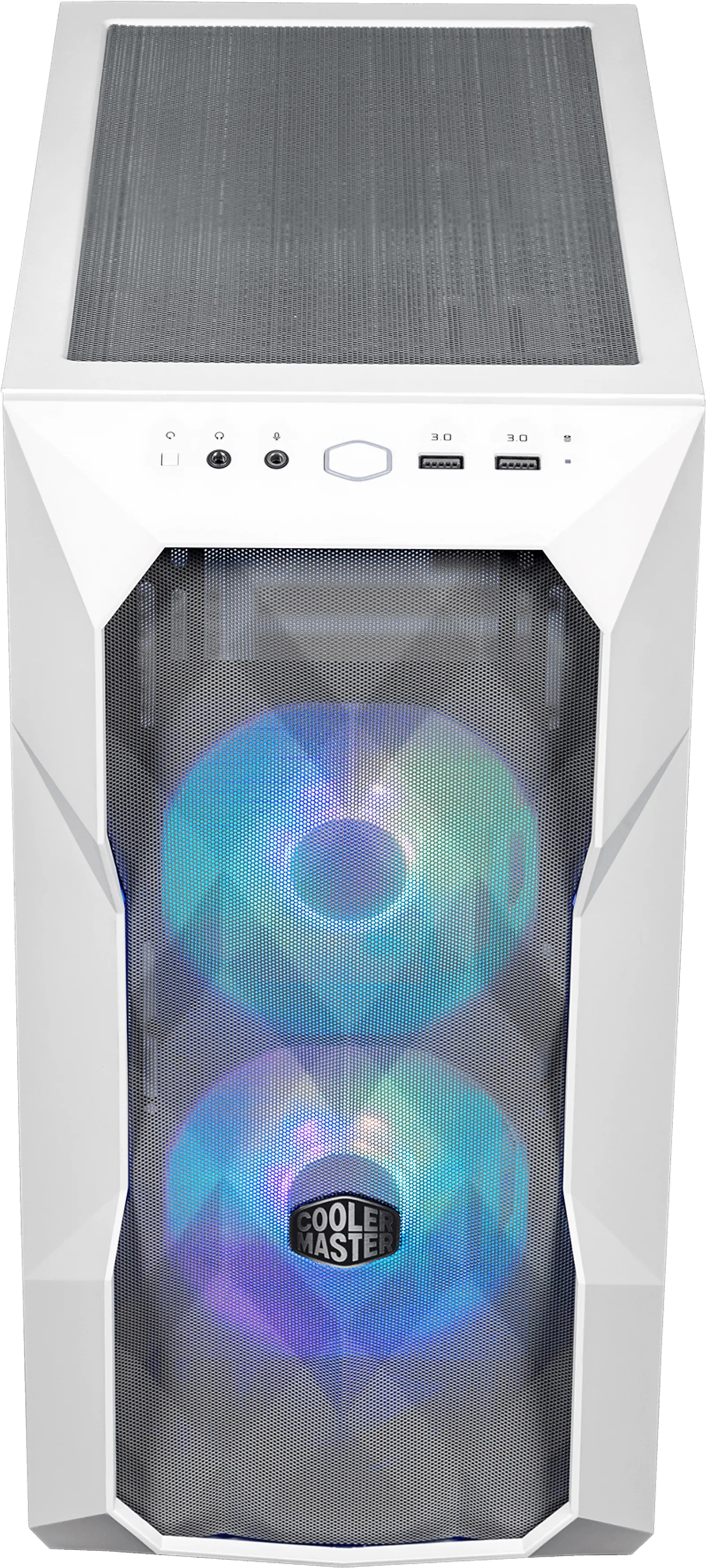 Boitier Mini Tour Micro ATX Cooler Master MasterBox TD300 Mesh RGB avec panneau vitré (Blanc)