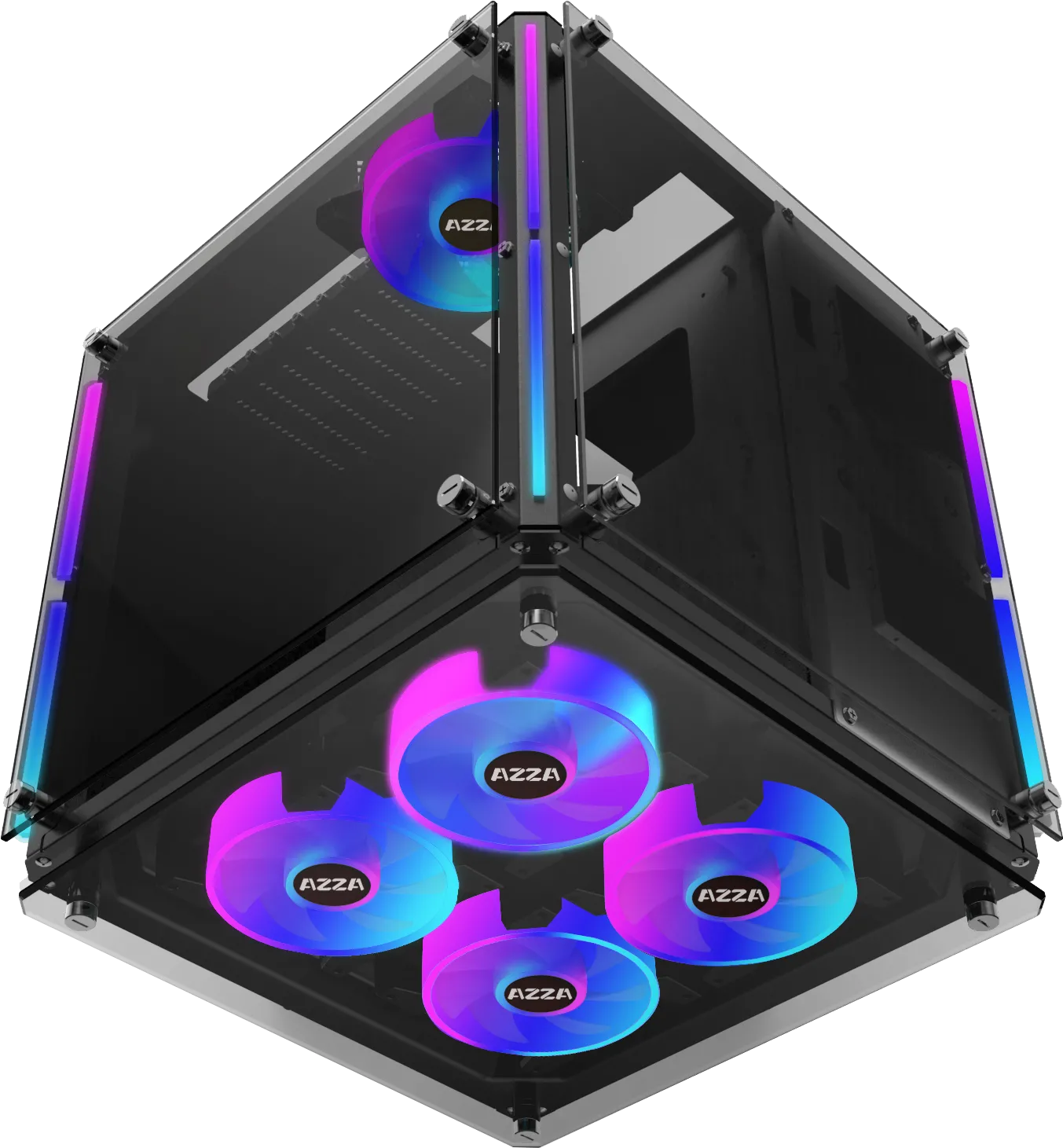 Boitier Cube ATX Azza Cube RGB avec panneaux vitrés (Noir)