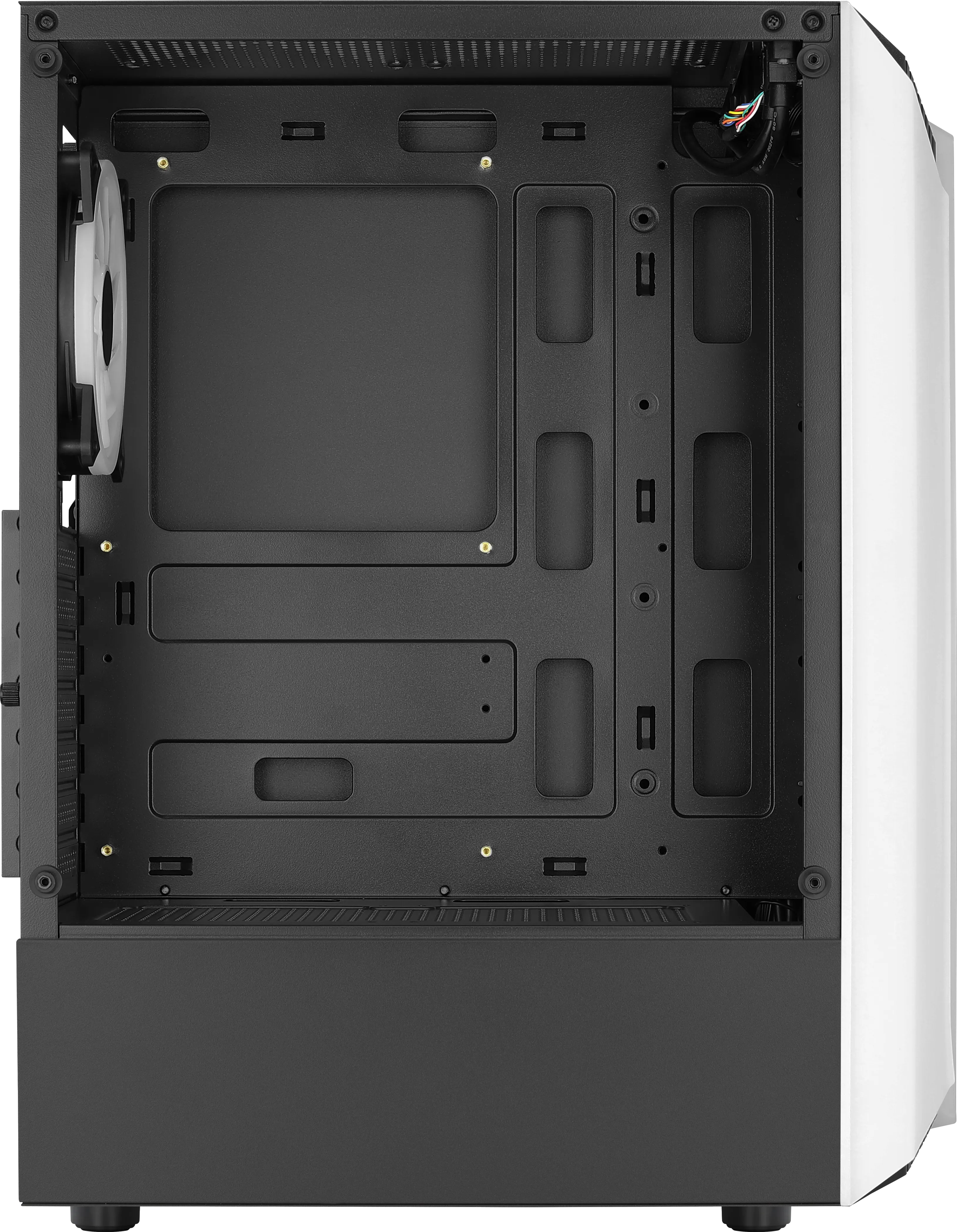 Boitier Moyen Tour ATX AeroCool Bionic V2 RGB avec panneau vitré (Blanc)