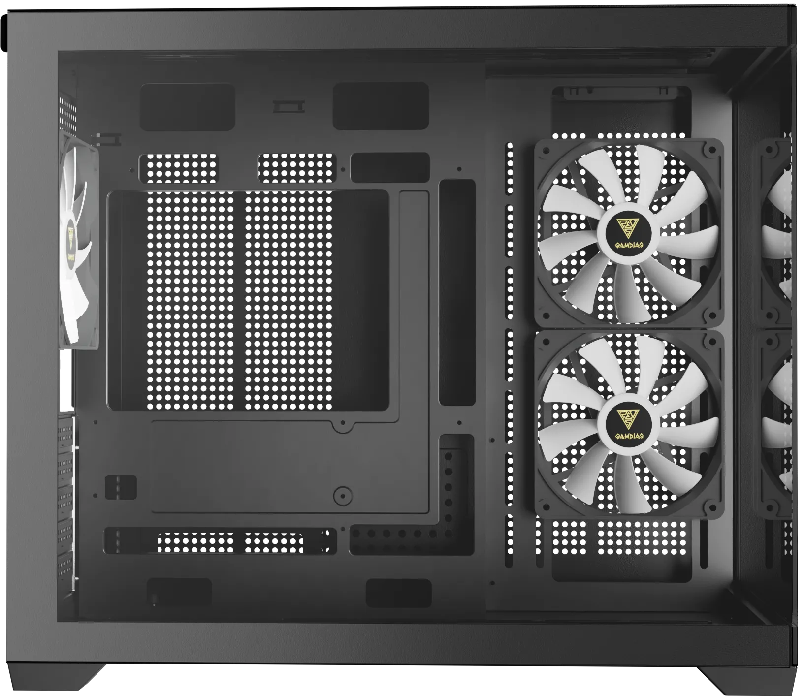 Boitier Mini Tour Micro ATX Gamdias Aura GC10M RGB avec panneaux vitrés (Noir)