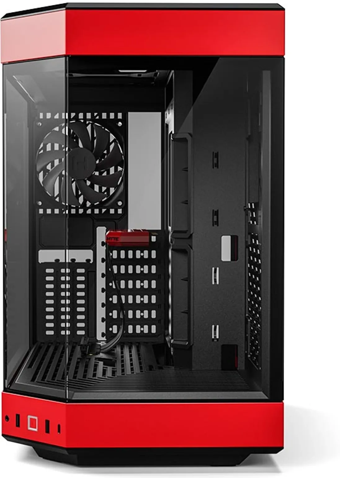 Boitier Moyen Tour E-ATX Hyte Y60 avec panneaux vitrés (Noir/Rouge)