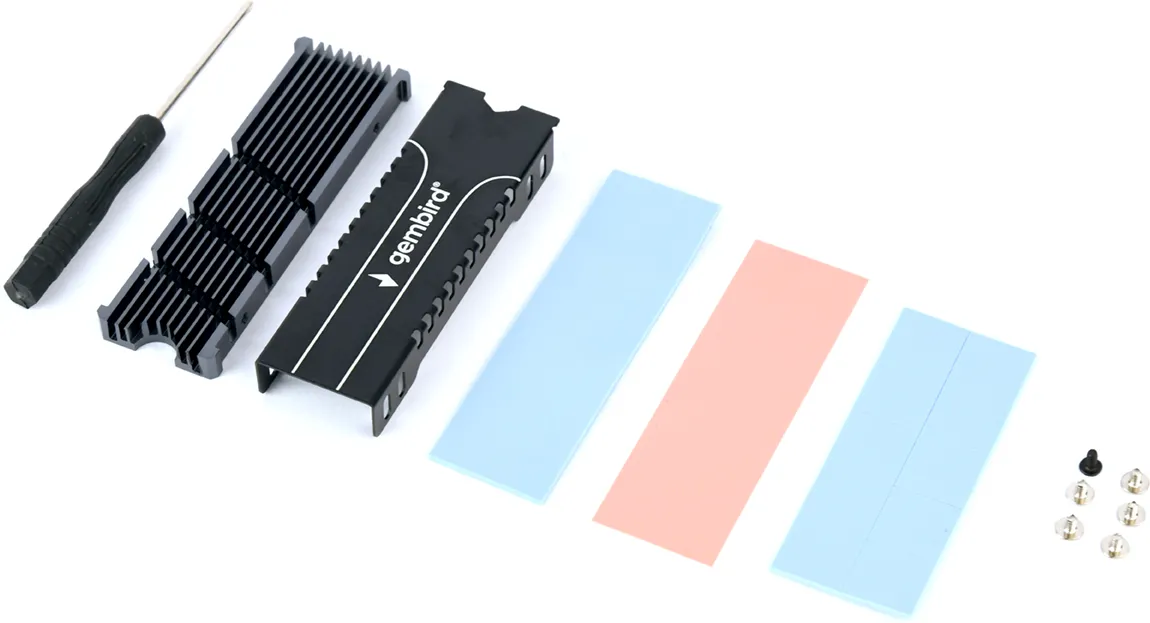 Dissipateur thermique pour SSD M.2 2280 Gembird (Noir)