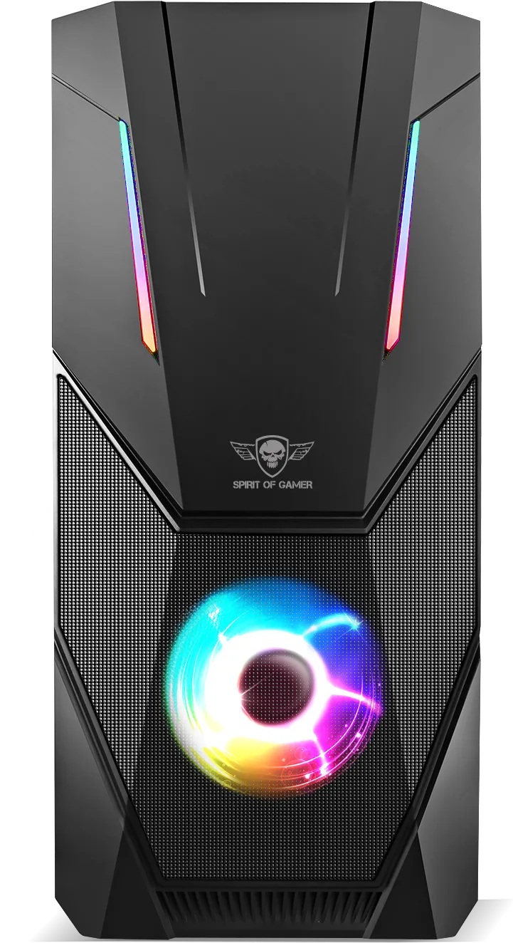 Boitier Moyen Tour ATX Spirit of Gamer Rogue V RGB avec panneau vitré (Noir) 