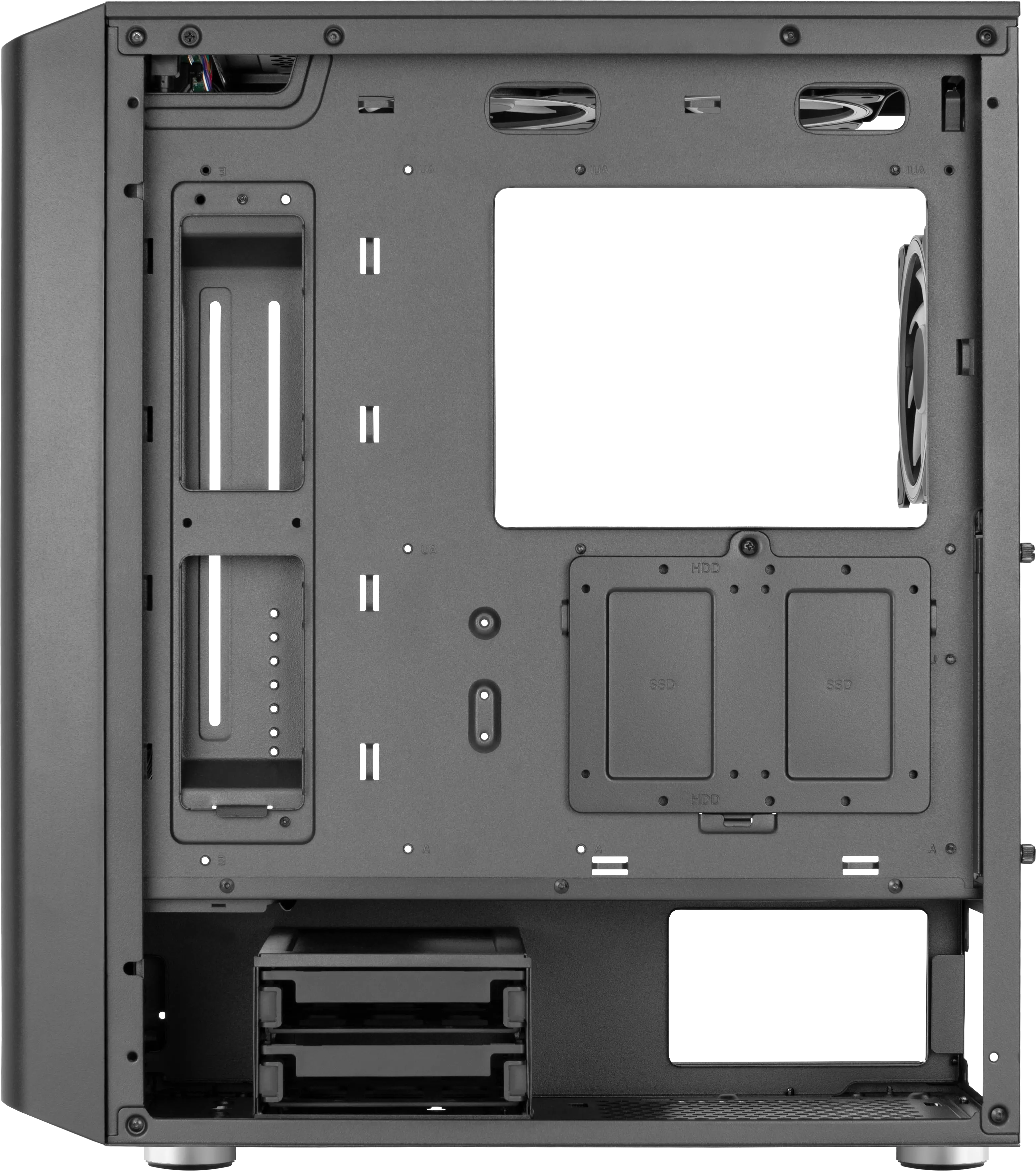 Boitier Moyen Tour ATX AeroCool Interstellar RGB avec panneau vitré (Noir)