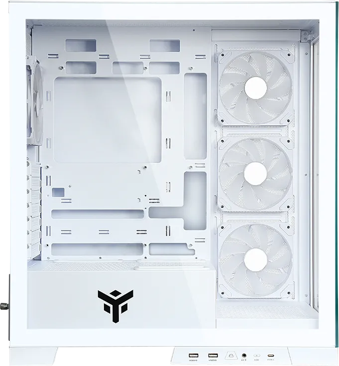 Boitier Moyen Tour ATX iTek Showbui 45 RGB avec panneaux vitrés (Blanc)