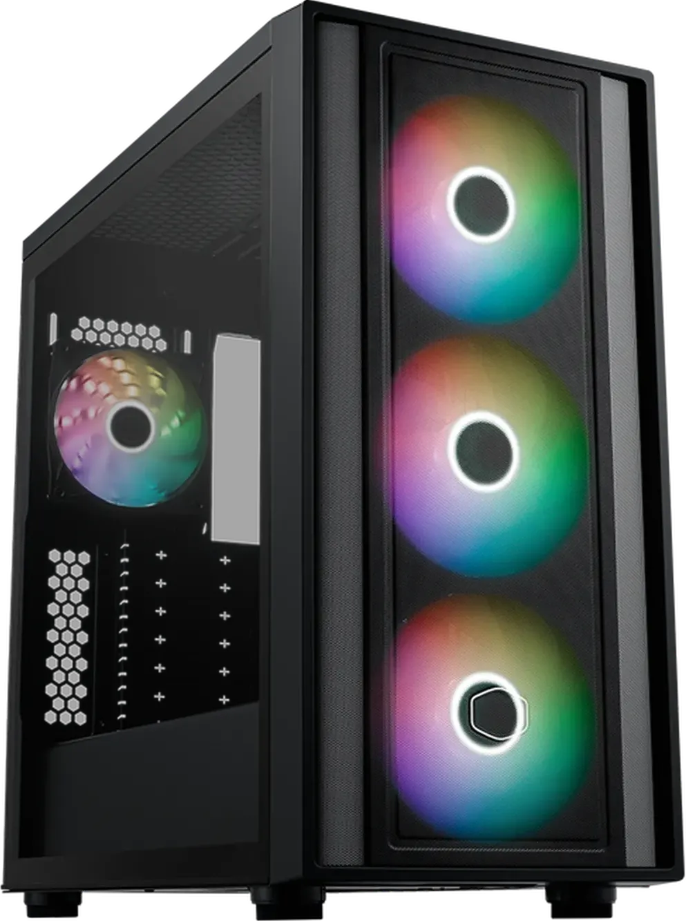 Boitier Moyen Tour ATX Cooler Master MasterBox 600 RGB avec panneau vitré (Noir)