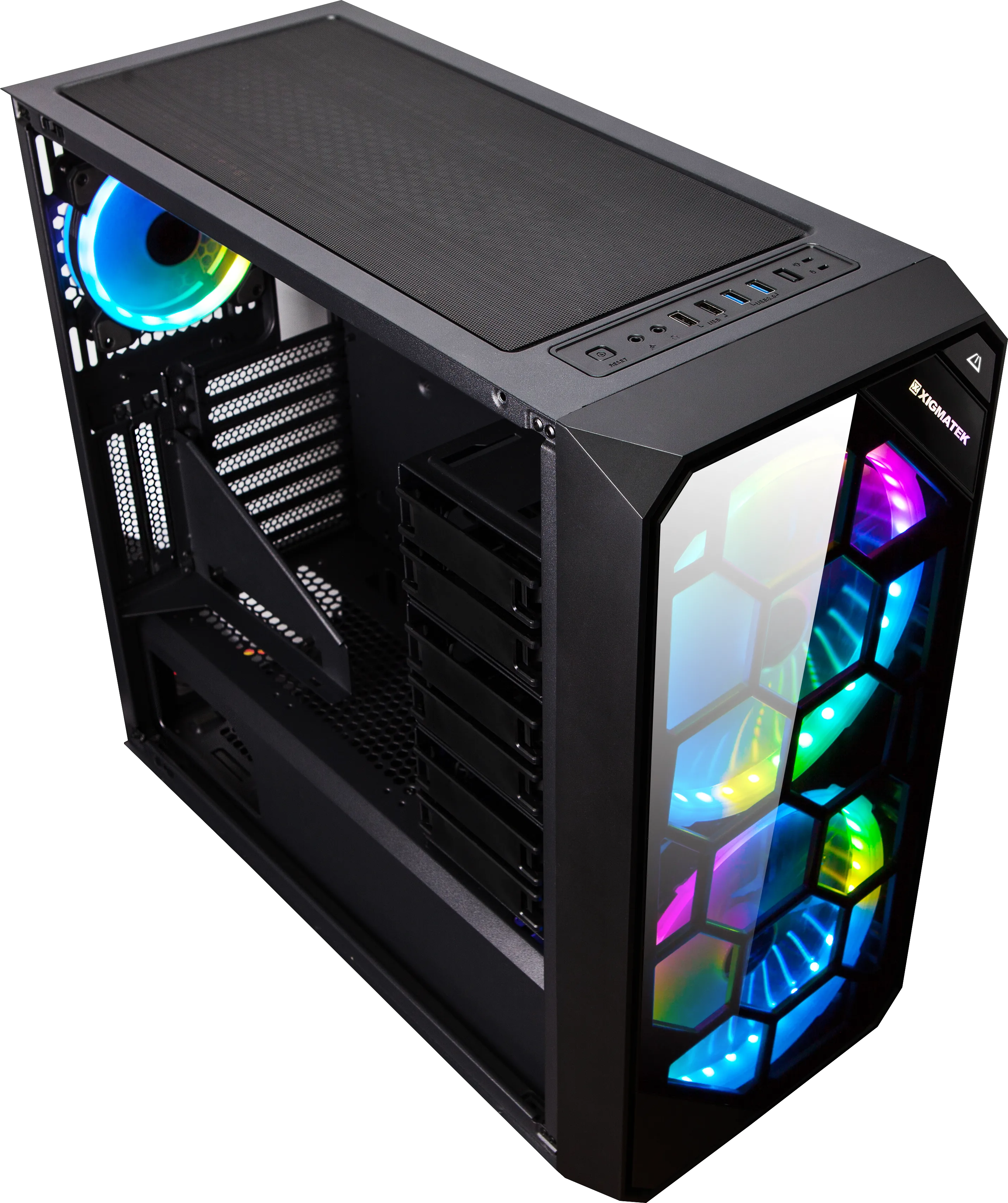 Boitier Grand-Tour E-ATX Xigmatek Zest RGB avec panneaux vitrés (Noir)