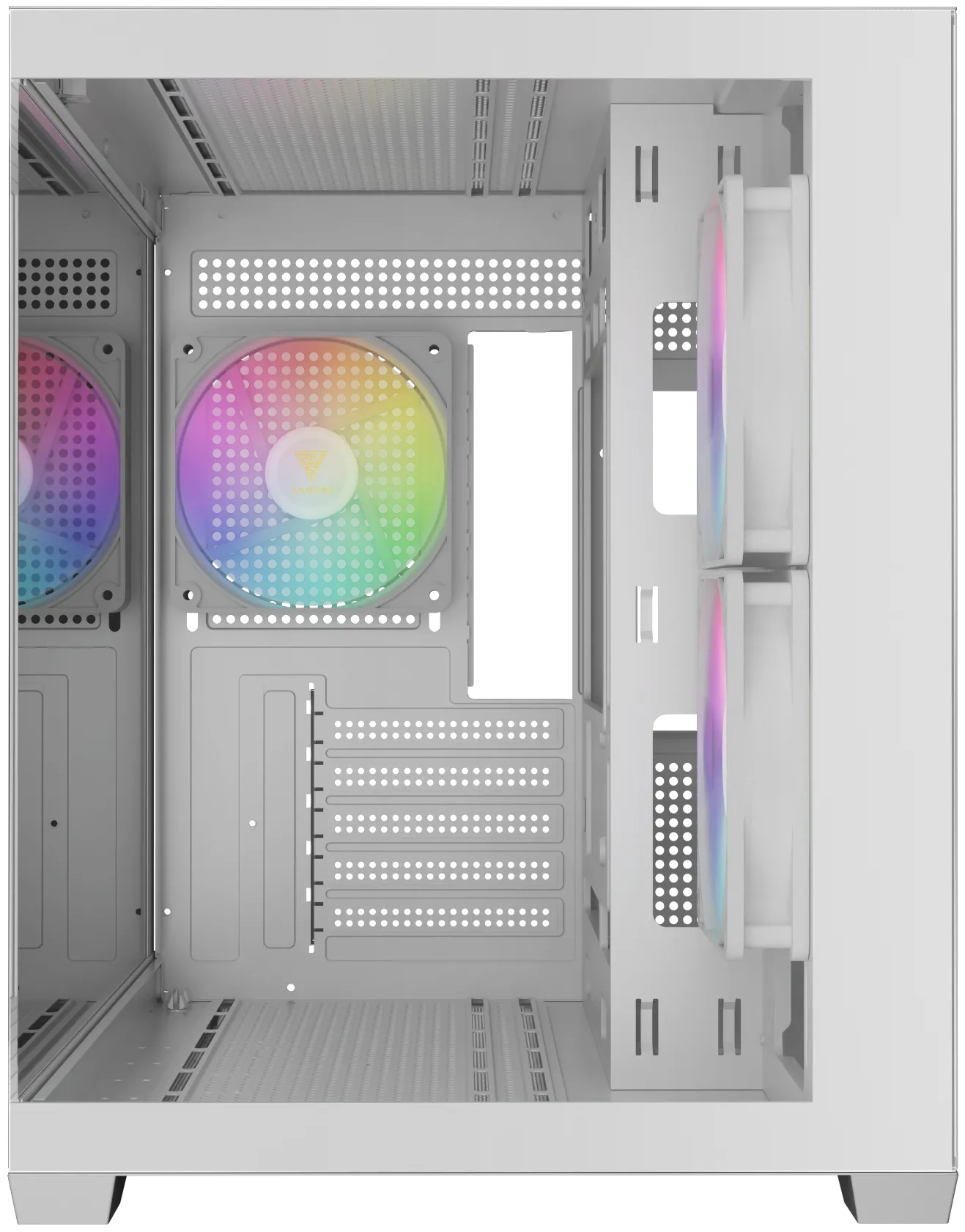 Boitier Mini Tour Micro ATX Gamdias Aura GC10M RGB avec panneaux vitrés (Blanc)