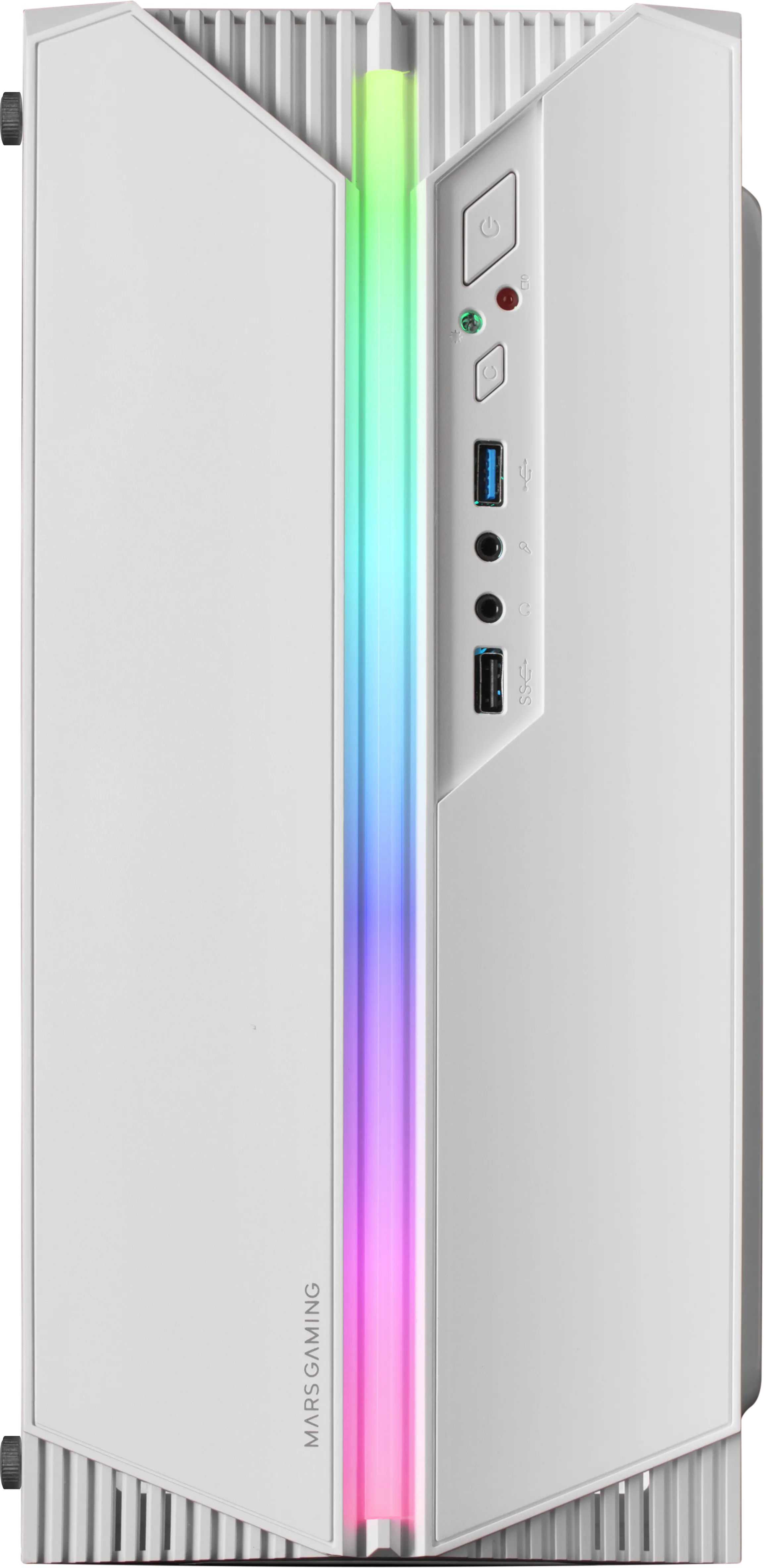 Boitier Mini Tour Micro ATX Mars Gaming MC-S1 RGB avec panneau vitré (Blanc)