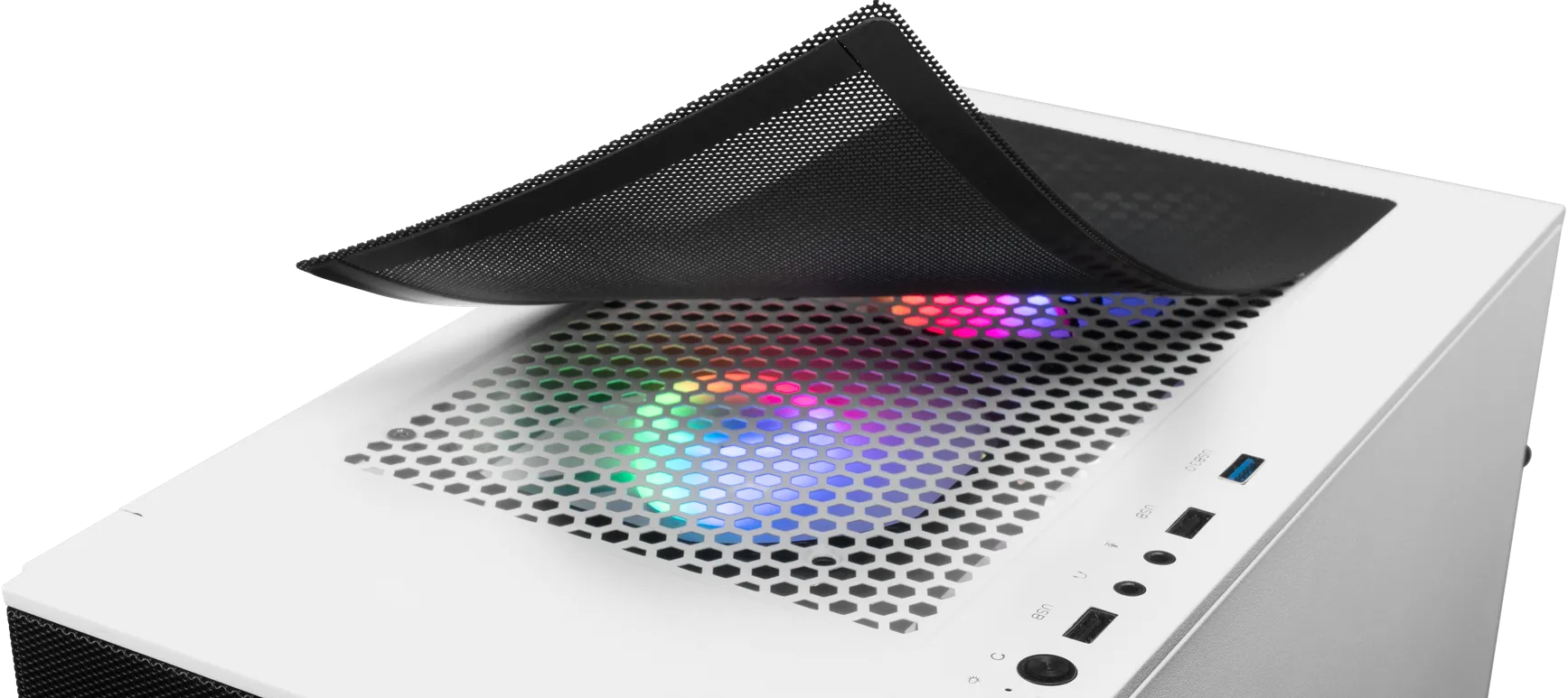 Boitier Mini Tour Micro ATX Mars Gaming MCZ RGB avec panneau vitré (Blanc)