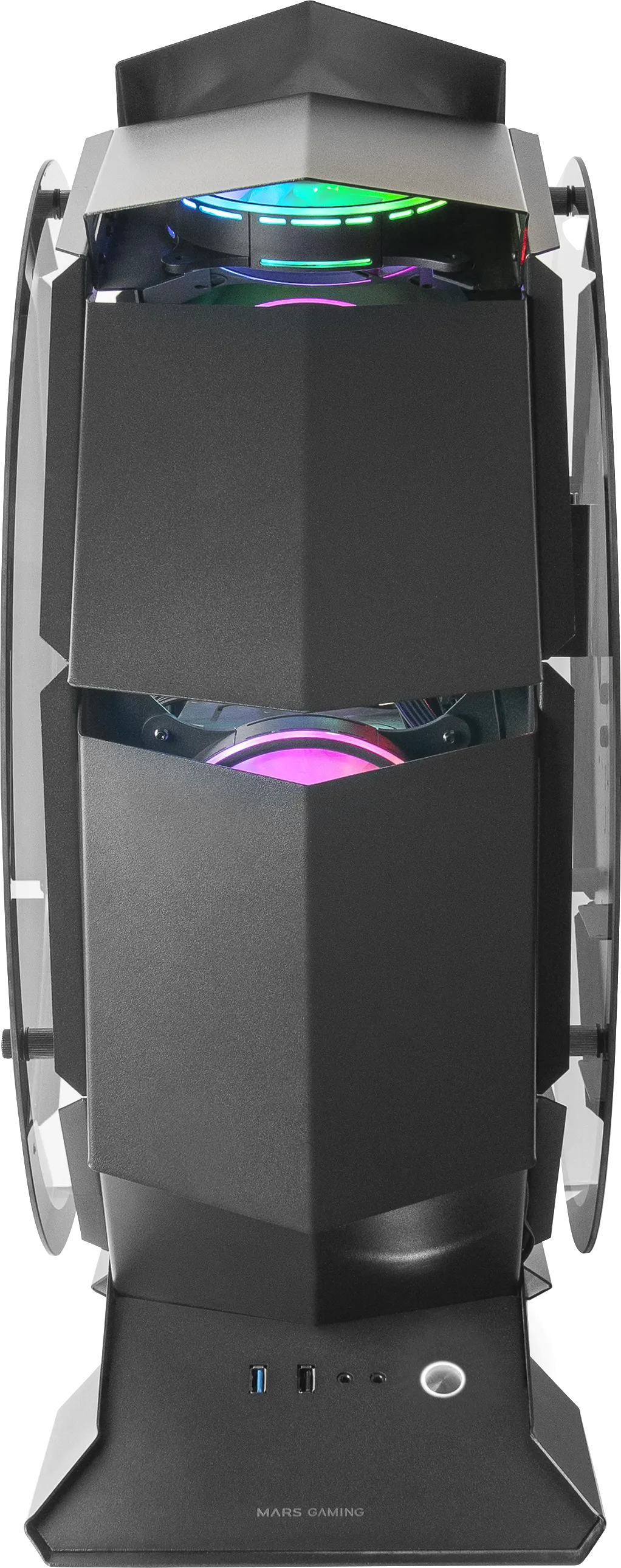 Boitier Mini Tour Micro ATX Mars Gaming MC-Orb avec panneaux vitrés (Noir)