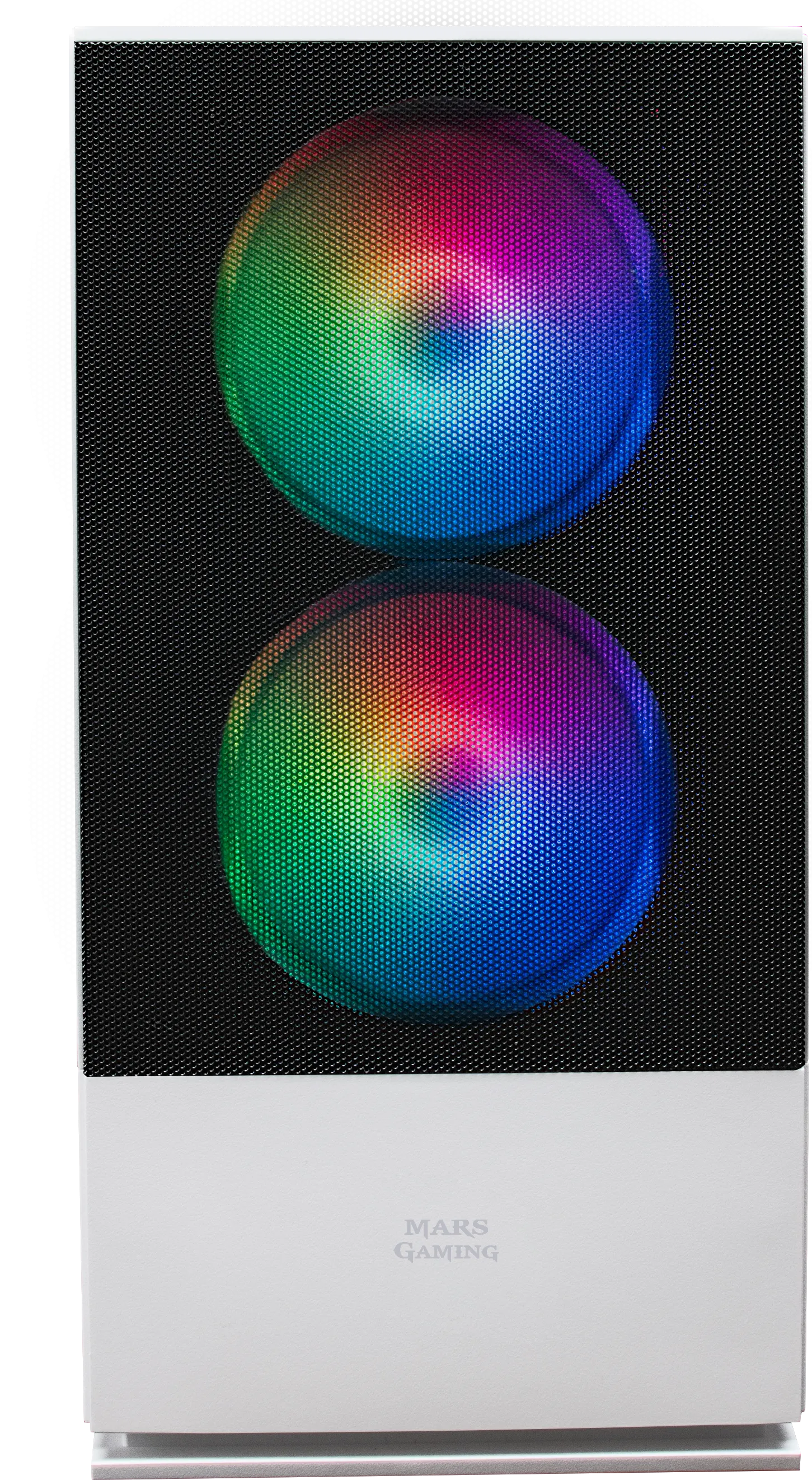 Boitier Mini Tour Micro ATX Mars Gaming MCZ RGB avec panneau vitré (Blanc)