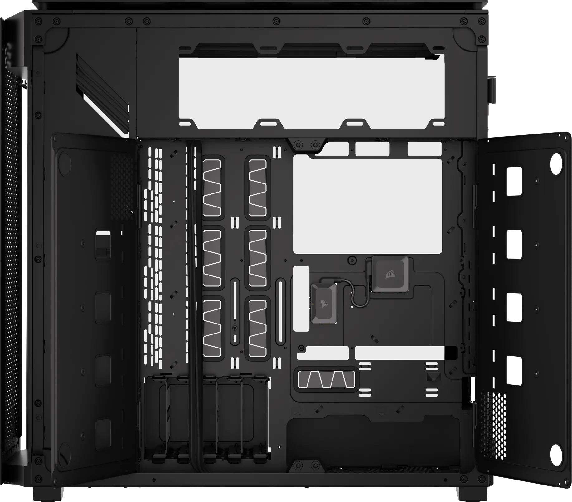 Boitier Grand Tour E-ATX Corsair 9000D Airflow RGB avec panneau vitré (Noir)