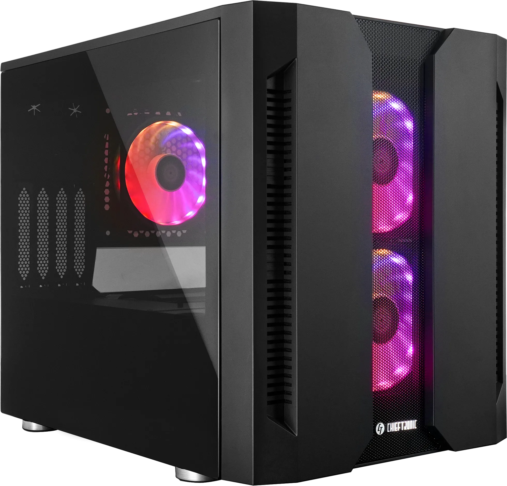 Boitier Cube Micro ATX Chieftec Chieftronic M2 RGB avec panneaux vitrés (Noir)