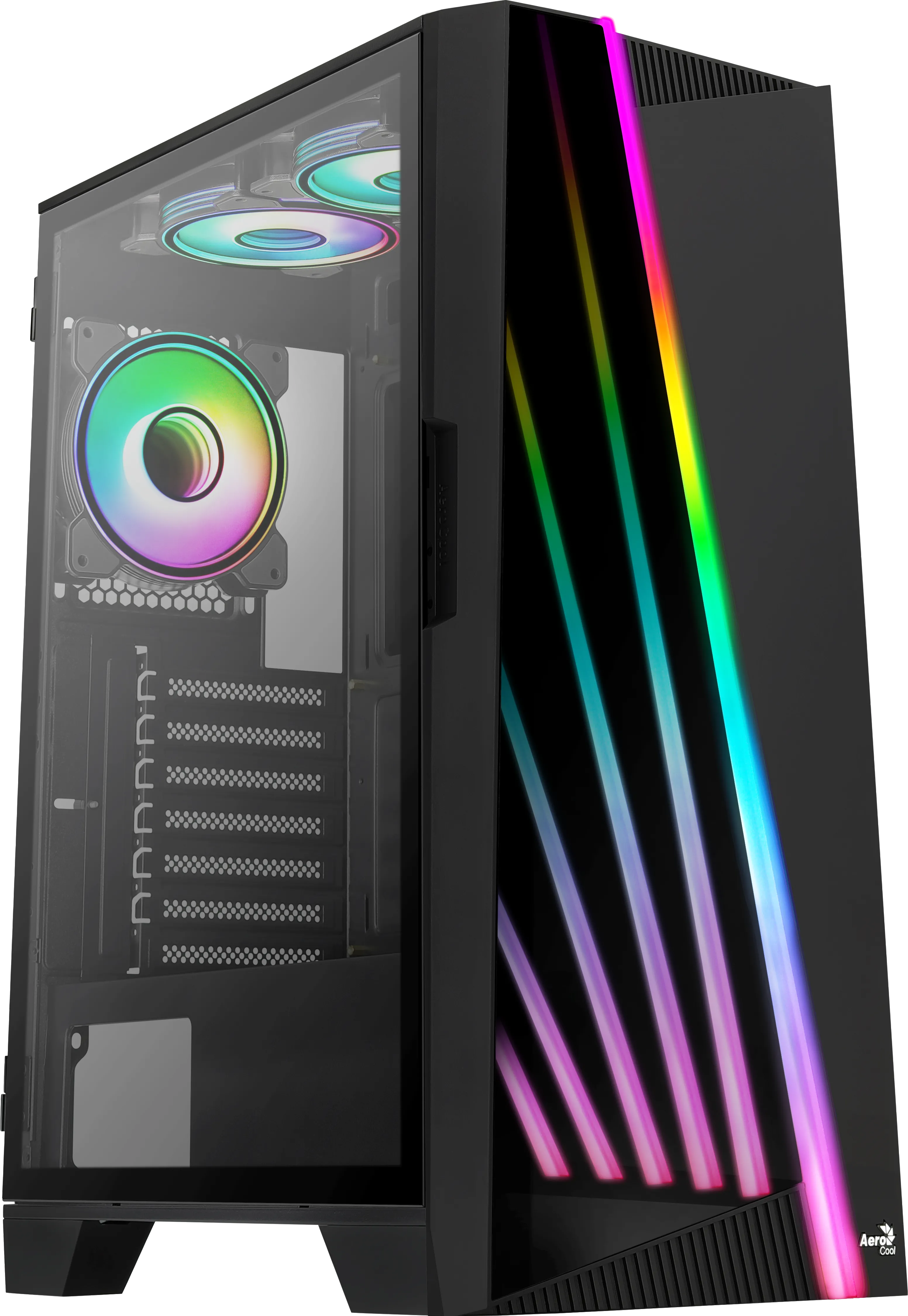 Boitier Moyen Tour ATX AeroCool Mirage V2 RGB avec panneau vitré (Noir)