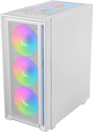 Boitier Moyen Tour ATX Mars Gaming MC-Air RGB avec panneau vitré (Blanc)