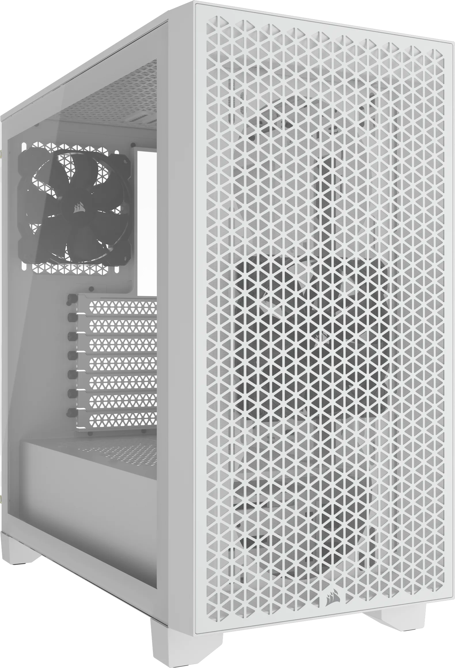 Boitier Moyen Tour ATX Corsair 3000D Airflow avec panneaux vitrés (Blanc)