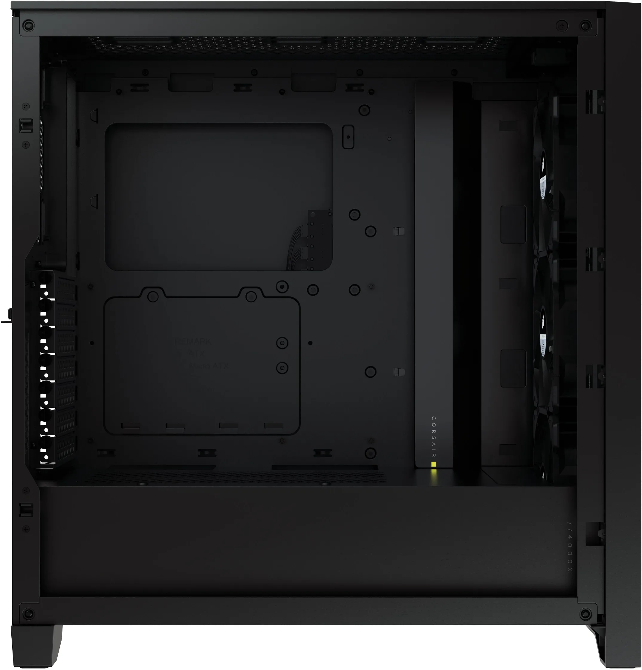 Boitier Moyen Tour ATX Corsair iCue 4000X RGB avec panneaux vitrés (Noir)