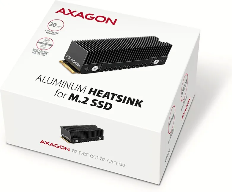 Dissipateur thermique pour SSD M.2 2280 Axagon CLR-M2XT (Gris)