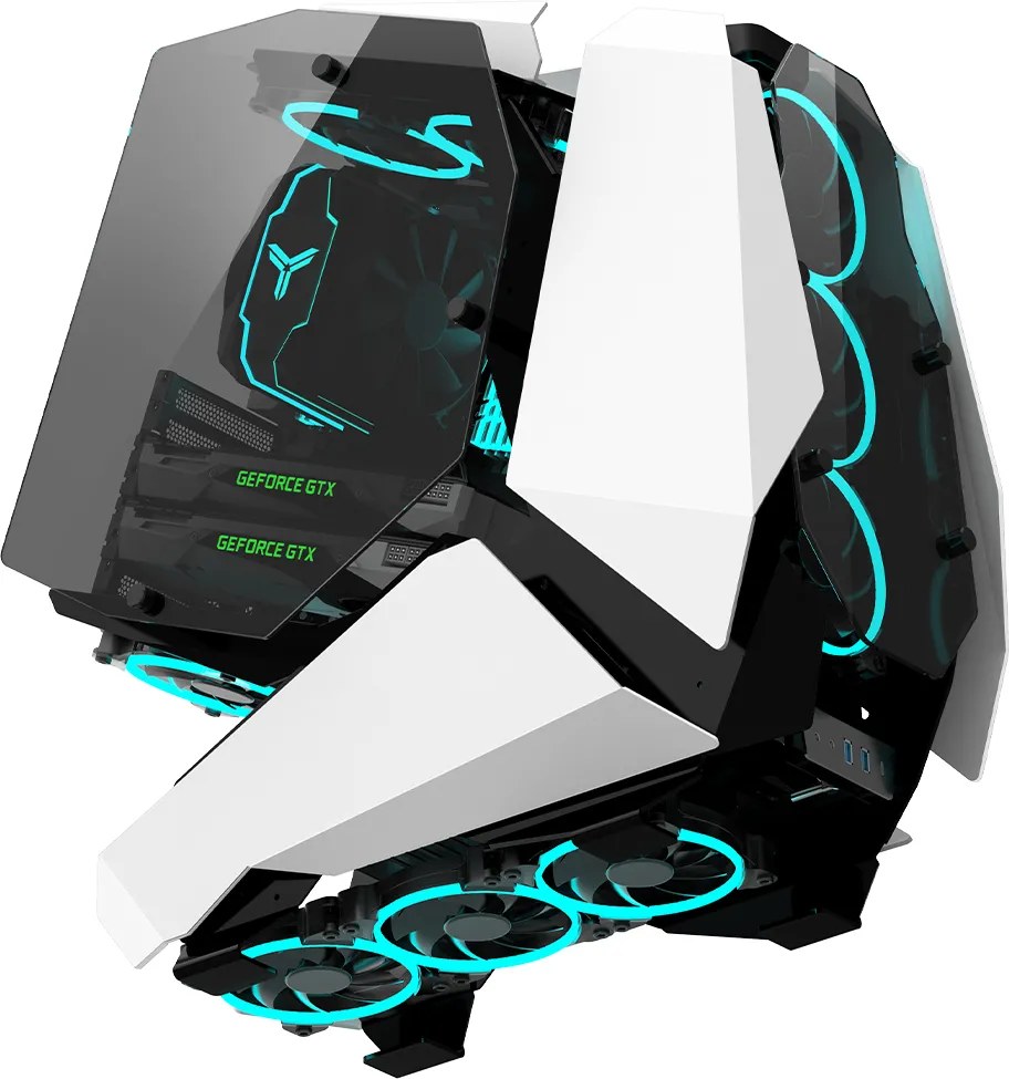 Boitier Grand Tour E-ATX Jonsbo Mod5 RGB avec panneaux vitrés (Blanc)