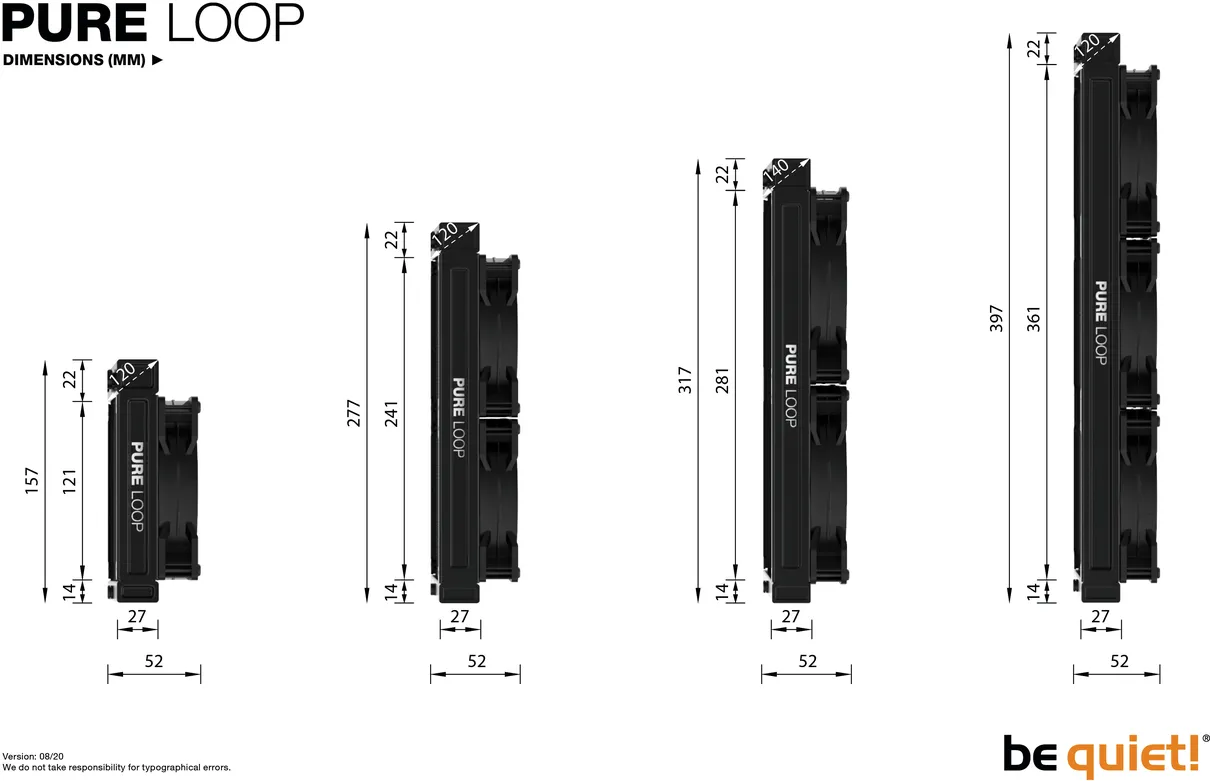 Kit Watercooling be quiet! Pure Loop 280mm (Noir)