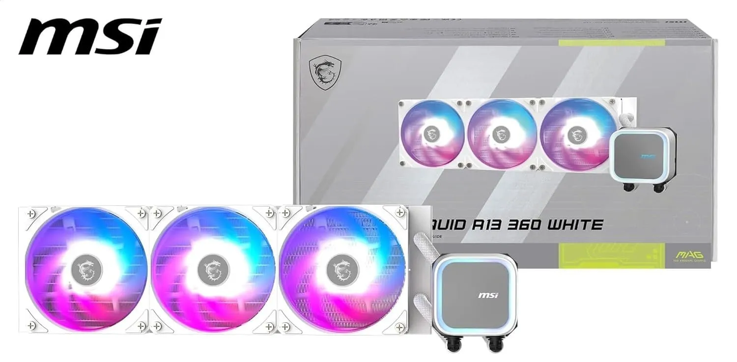 Kit Watercooling MSI Mag CoreLiquid A13 RGB - 360mm (Blanc)