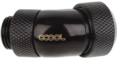 Raccord rotatif à 45° à compression pour Tube Ø13mm - G1/4 Alphacool Eiszapfen (Noir)