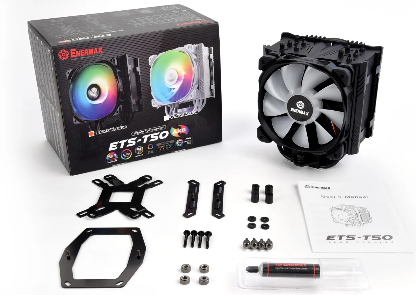 Ventilateur pour processeur Enermax ETS-T50 Axe RGB (Noir)