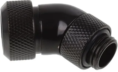 Raccord rotatif à 45° à compression pour Tube Ø13mm - G1/4 Alphacool Eiszapfen (Noir)