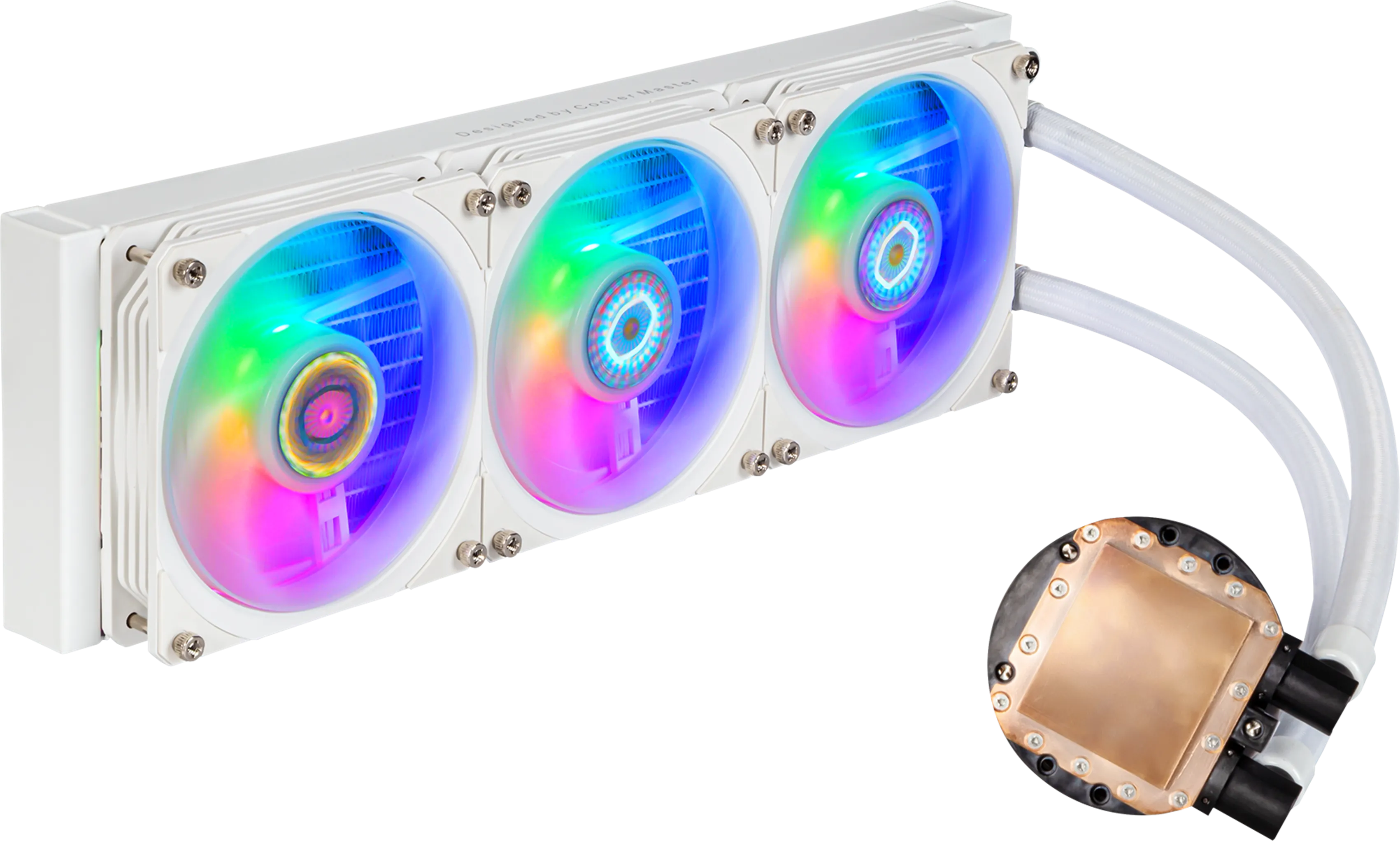 Kit Watercooling AIO Cooler Master MasterLiquid PL-Flux RGB - 360mm (Blanc)