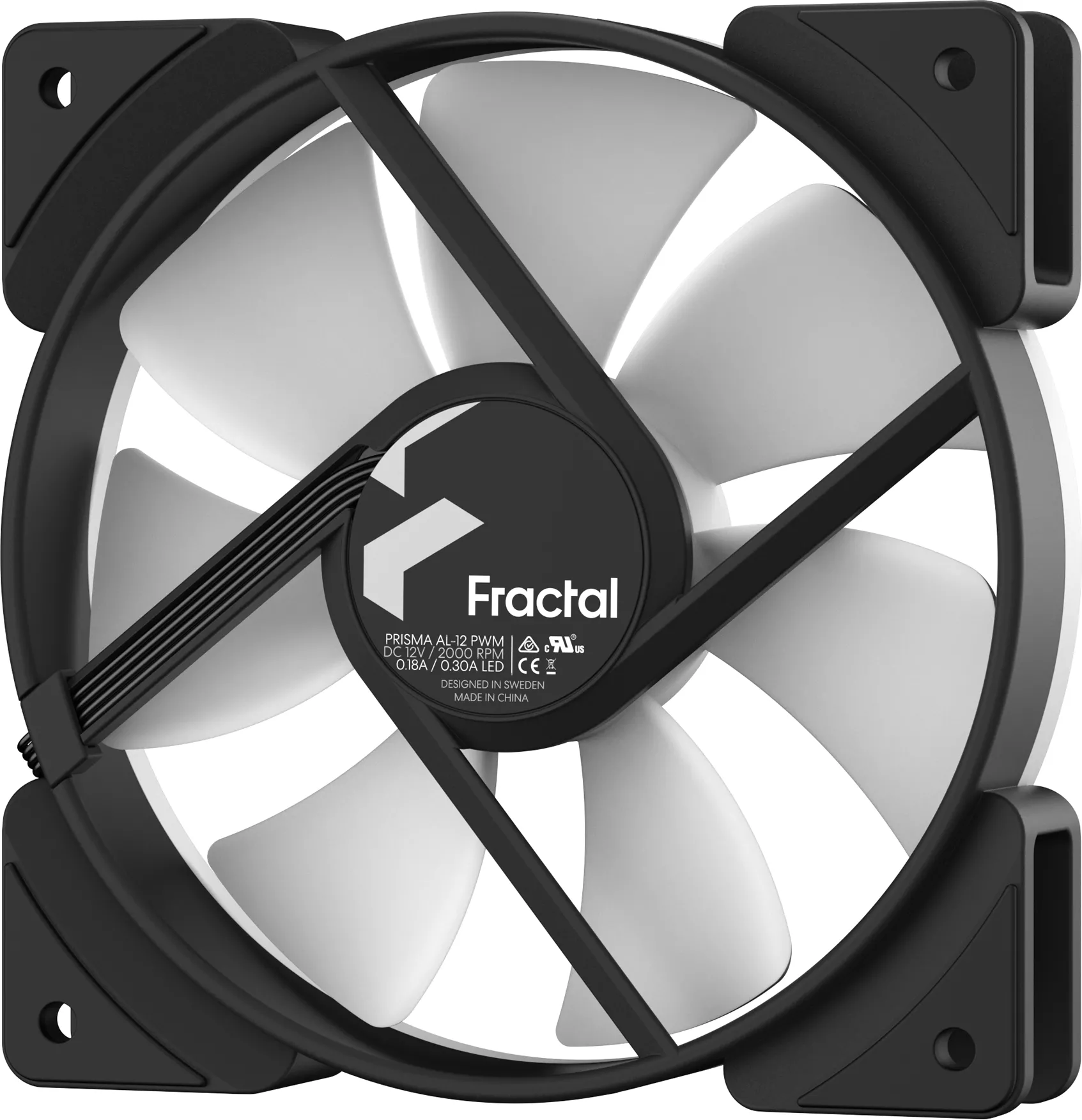Ventilateur de boitier Fractal Design Prisma AL RGB - 12cm (Noir)