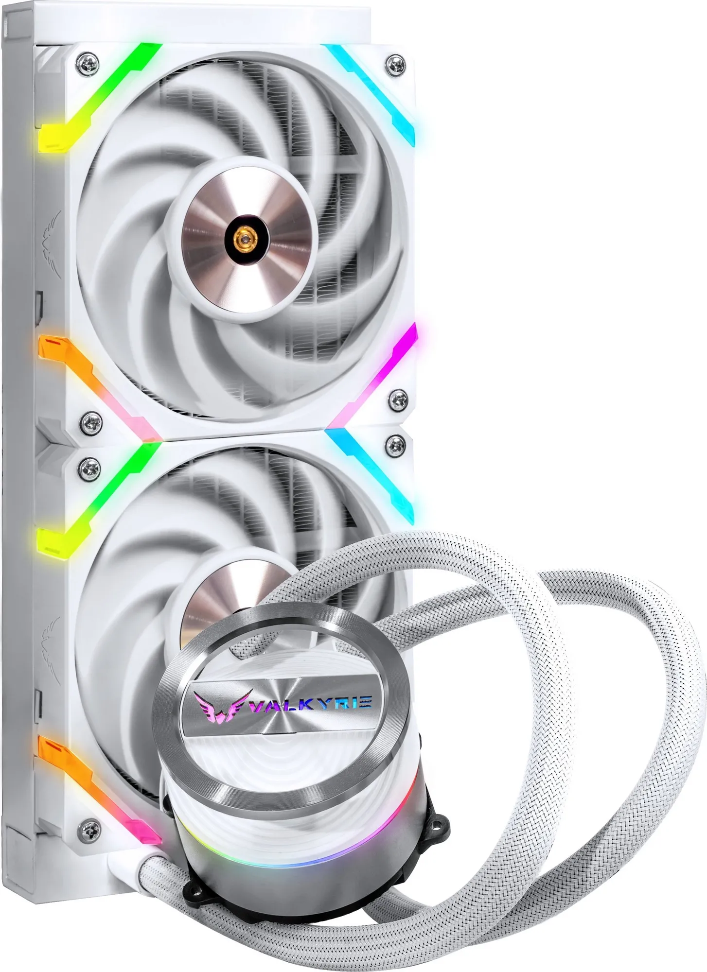Kit Watercooling AIO Valkyrie Dragonfang RGB - 240mm (Blanc)