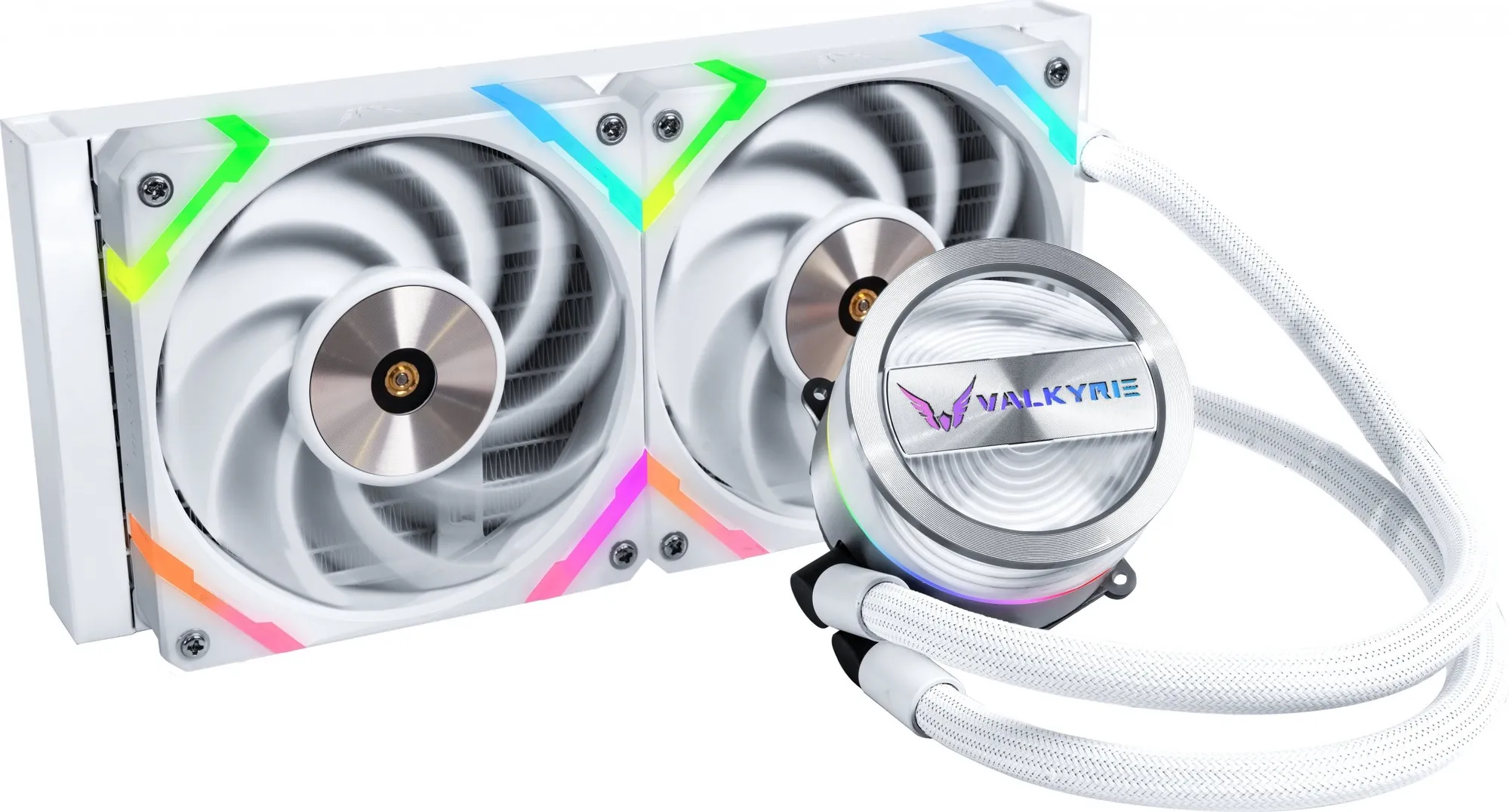 Kit Watercooling AIO Valkyrie Dragonfang RGB - 240mm (Blanc)