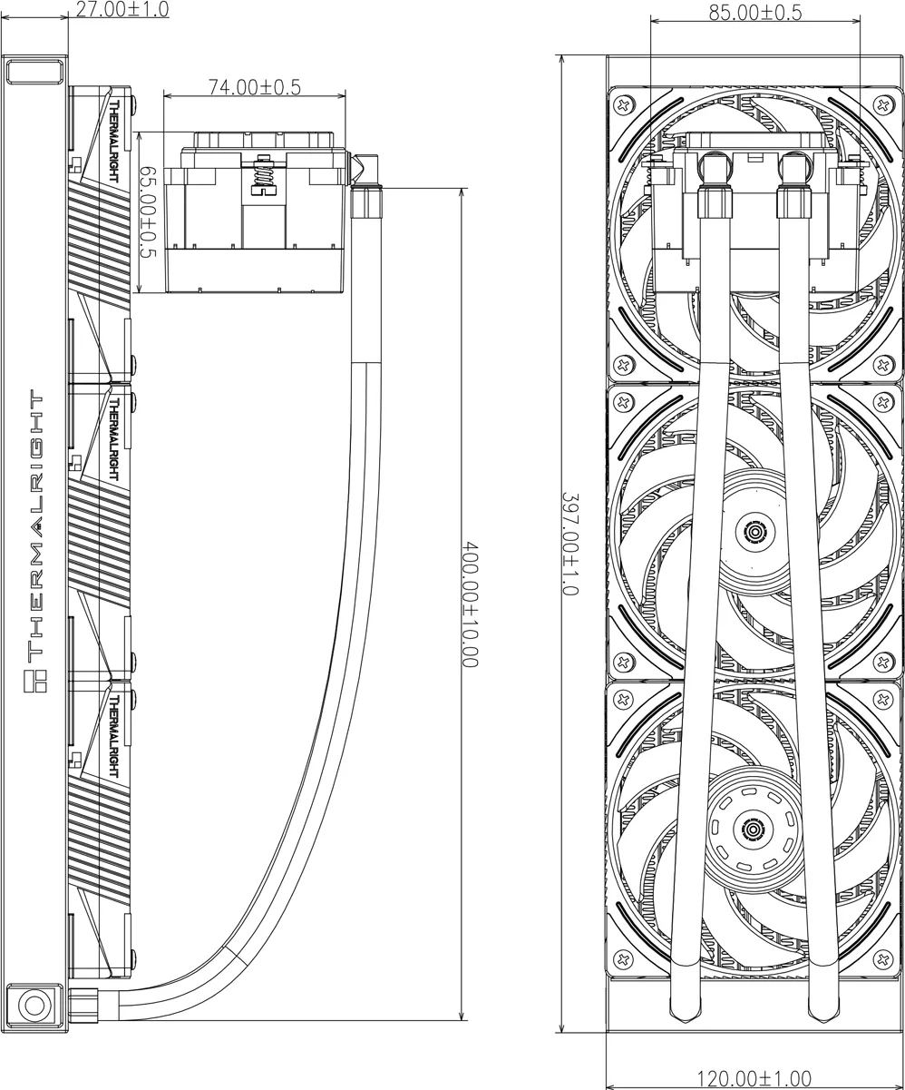 Kit Watercooling AIO Thermalright Mjolnir Vision RGB - 360mm (Noir)