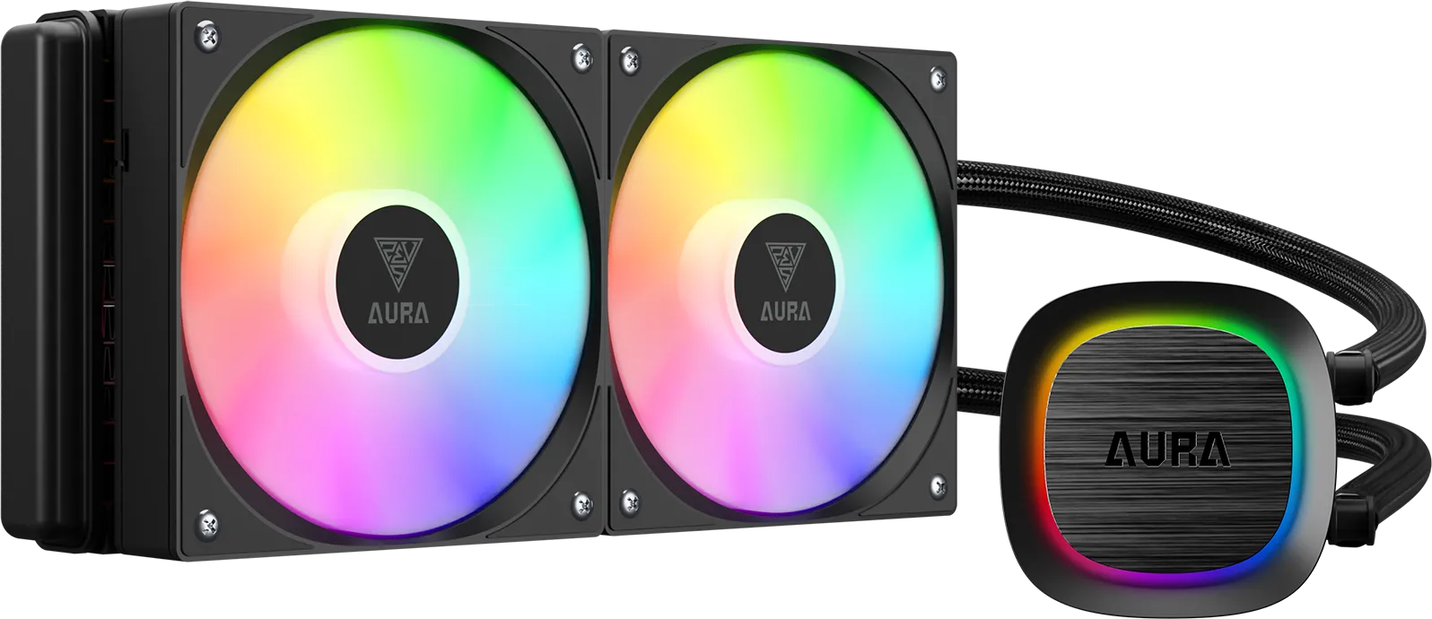 Kit Watercooling AIO Gamdias Aura GL V2 RGB - 240mm (Noir)