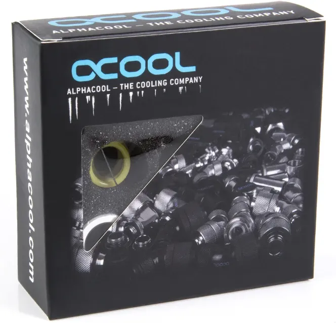 Lot de 6 Raccords à compression pour Tube Ø13mm Alphacool Eiszapfen Pro (Blanc)