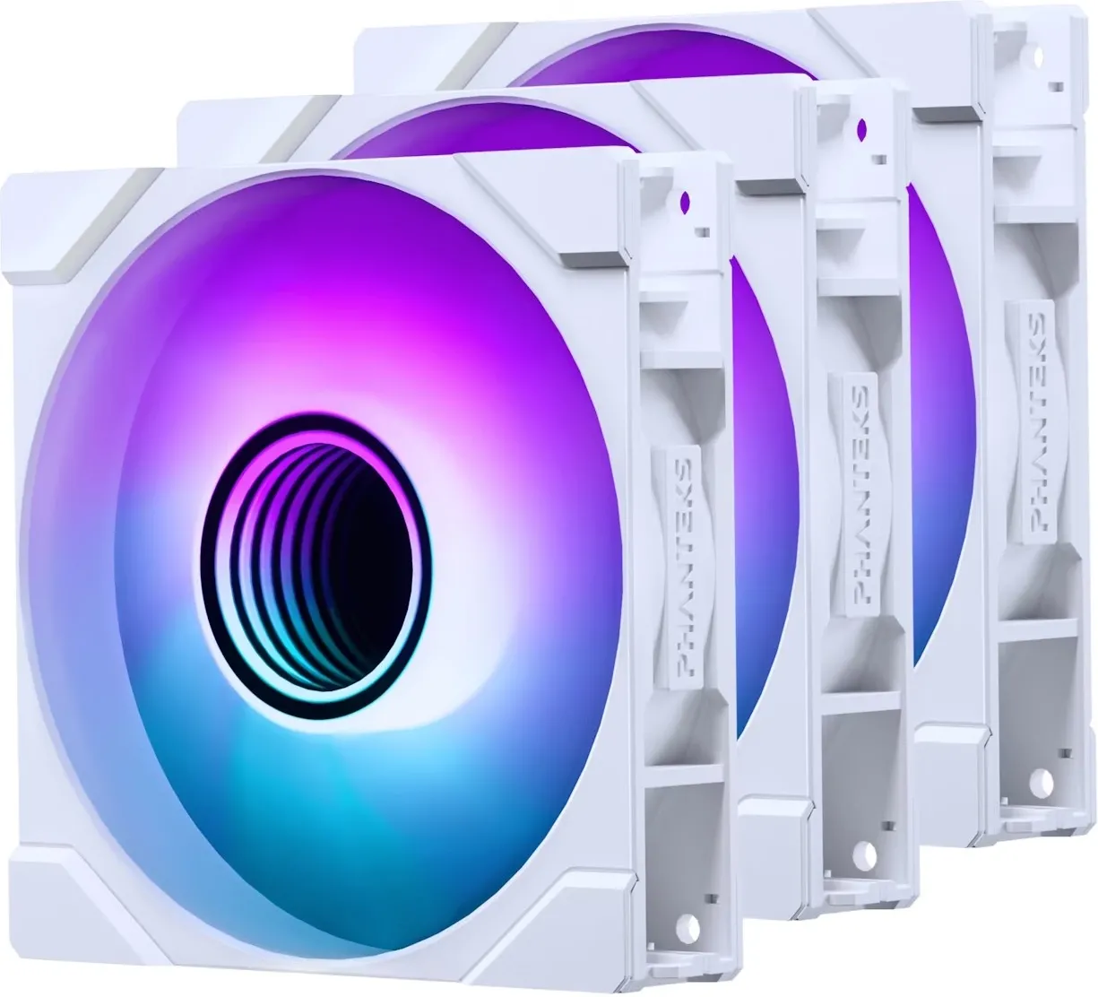 Lot de 3 Ventilateurs de boitier Phanteks M25 Gen2 RGB - 12cm (Blanc)