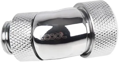Raccord à 45° à compression pour Tube Ø13mm - G1/4 Alphacool Eiszapfen (Argent)