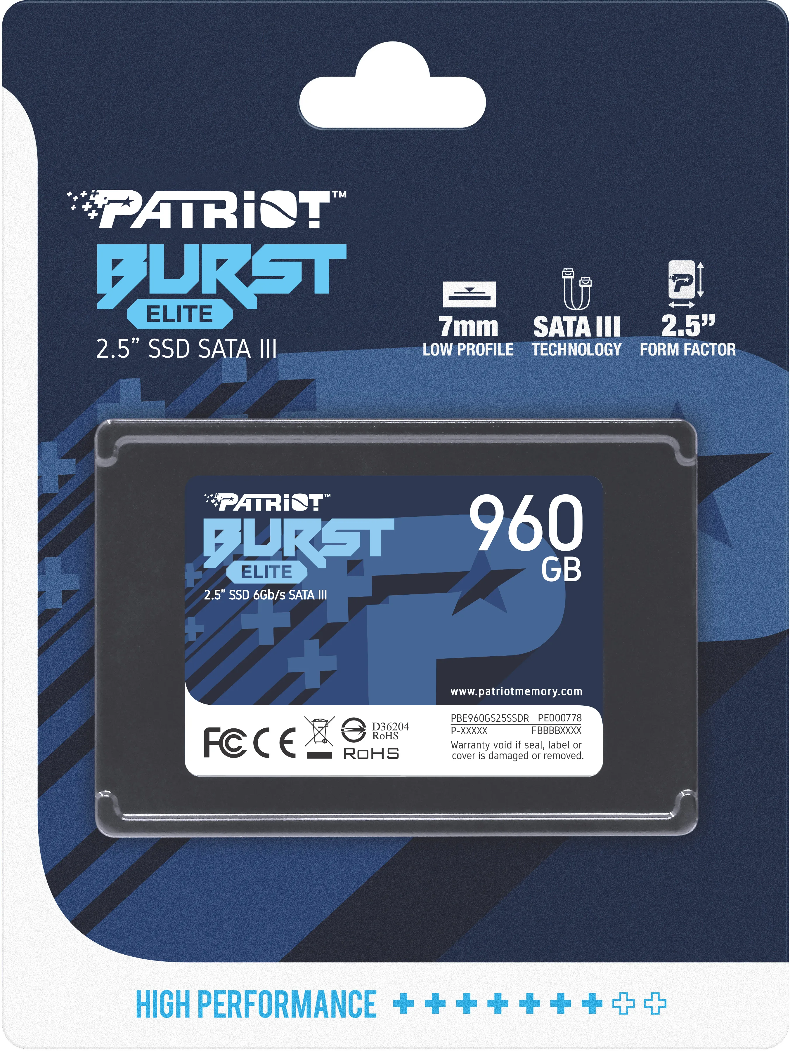 Disque SSD Patriot Burst Elite 1To  - S-ATA 2,5"