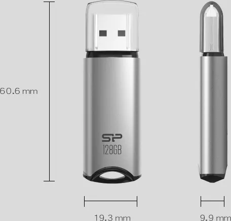 Clé USB 3.2 Silicon Power Marvel M02 - 128Go (Argent)