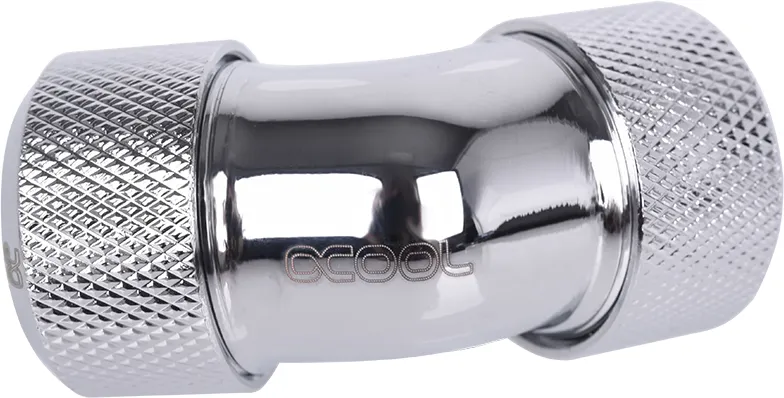 Raccord à 45° à compression pour Tube Ø16mm Alphacool Eiszapfen (Argent)