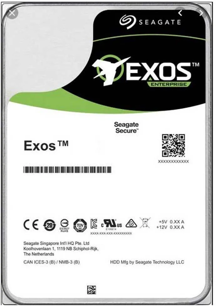 Disque Dur 3,5" Seagate Exos X22 22To  - S-ATA