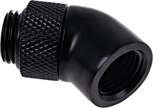 Raccord rotatif à 45° à compression pour G1/4 Alphacool Eiszapfen (Noir)