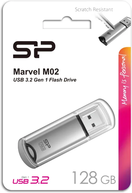 Clé USB 3.2 Silicon Power Marvel M02 - 128Go (Argent)