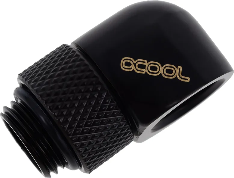 Raccord rotatif coudé pour G1/4 Alphacool Eiszapfen (Noir)